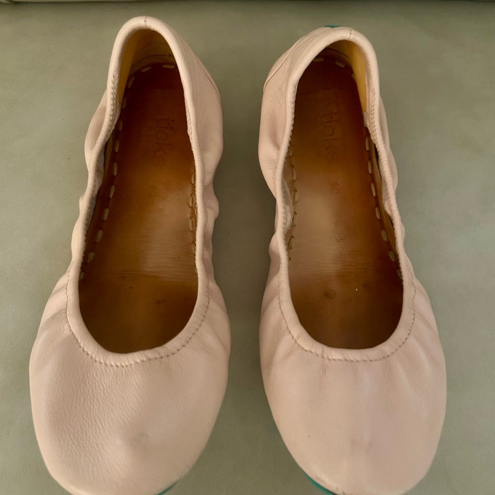 Tieks Pink Leather Flats